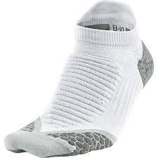 Nike Elite Running Cushion No-Show Tab Socks White/Wolf Grey/Wolf Grey