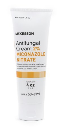 McKesson Antifungal Cream 2% Miconazole Nitrate Cream 4oz Tube