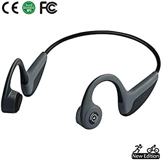 Bone Conduction Headphones Bluetooth 5.0 Open-Ear Wireless Sports Headsets w/ Mic for Jogging Running Driving Cycling