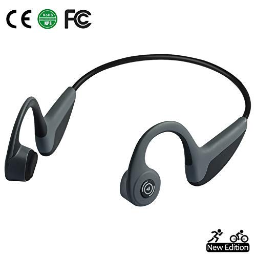 Bone Conduction Headphones Bluetooth 5.0 Open-Ear Wireless Sports Headsets w/ Mic for Jogging Running Driving Cycling