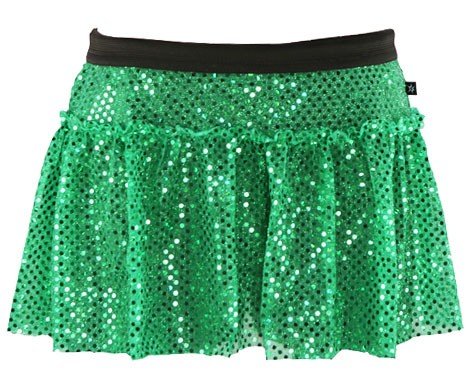 Green Sparkle Running Skirt M