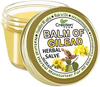 Creation Farm Balm Of Gilead Herbal Salve - Pain Relief Soothing Massage Rub Balm De Gilead Savilla - 4 oz Jar - fast acting