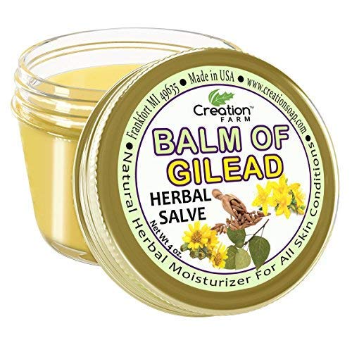 Creation Farm Balm Of Gilead Herbal Salve - Pain Relief Soothing Massage Rub Balm De Gilead Savilla - 4 oz Jar - fast acting