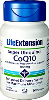 Life Extension Super Ubiquinol COQ10 with Enhanced Mitochondrial Support 100 mg 60 Softgels