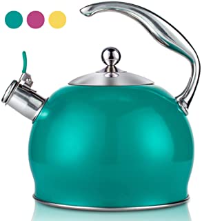 Best Stainless Steel Whistling Teakettle Tea Pot Kettle Stovetop Teapot Stove with detachable anti-hot gloves