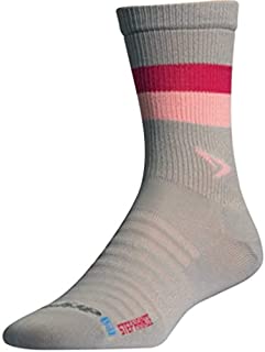 Drymax Hyper Thin Running Crew Socks Stephanie - Anthracite / Light Pink / October Pink M