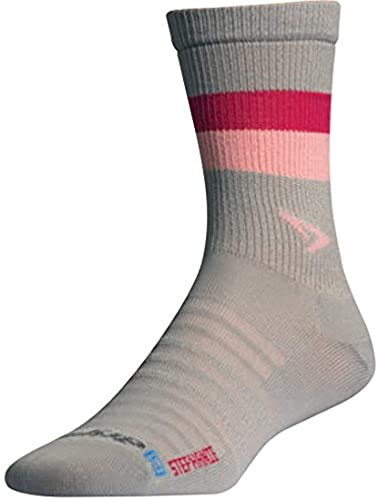 Drymax Hyper Thin Running Crew Socks Stephanie - Anthracite / Light Pink / October Pink M