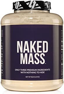 NAKED MASS - Natural Weight Gainer Protein Powder - 8lb Bulk