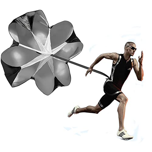 KUYOU Running Speed Training 56 inch Speed Training Resistance Parachute Umbrella Running Chute & Fitness Explosive Power Training