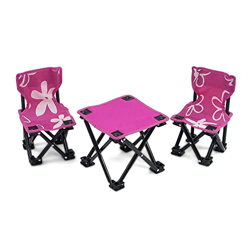 Flowered Camping Chairs and Table Set
