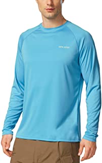 Baleaf Men's UPF 50+ Outdoor Running Long Sleeve T-Shirt Blue Size M