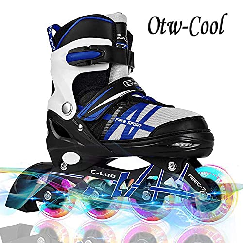 Otw-Cool Adjustable Inline Skates for Kids and Adults