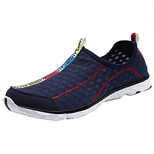 ALEADER Men's Mesh Slip On Water Shoes Navy 10 D