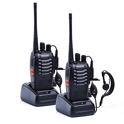 Nestling 888S Walkie Talkie 2pcs in One Box with Rechargeable Battery Headphone Wall Charger Long Range 16 Channels Two Way Radio