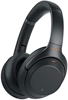 Sony Noise Cancelling Headphones WH1000XM3: Wireless Bluetooth Over the Ear Headphones with Mic - Industry Leading Active Noise Cancellation - Black