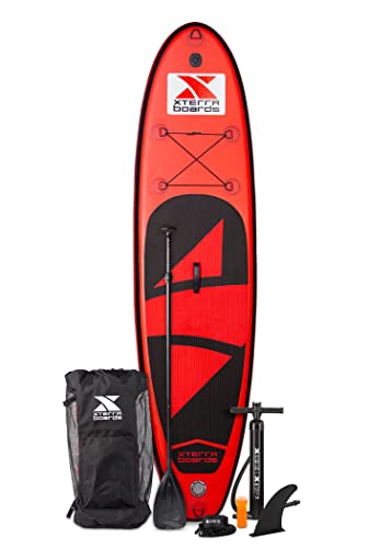 XTERRA Boards Inflatable 10' Stand Up Paddle Board Premium SUP Bundle