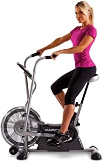 Marcy Exercise Upright Fan Bike with Transport Wheels AIR-1