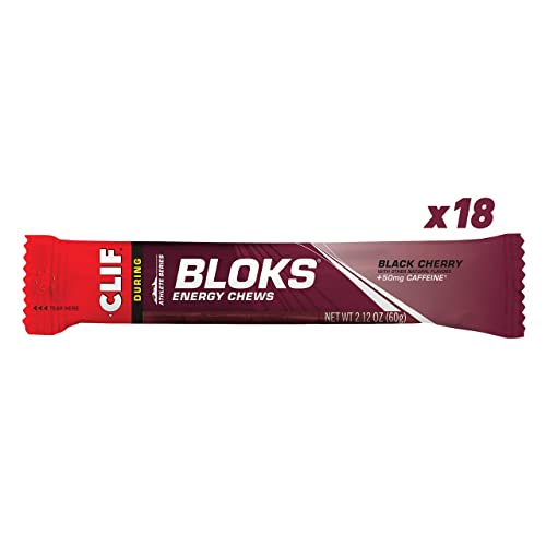 CLIF BLOKS - Energy Chews - Black Cherry - With Caffeine