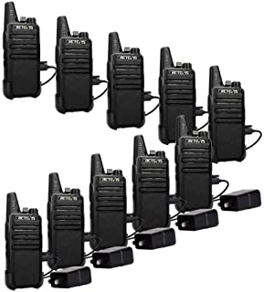 Retevis RT22 Two Way Radios License-Free Rechargeable Walkie Talkies 16 Ch Vox Channel Lock Emergency Alarm 2 Way Radio