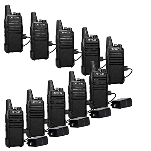 Retevis RT22 Two Way Radios License-Free Rechargeable Walkie Talkies 16 Ch Vox Channel Lock Emergency Alarm 2 Way Radio