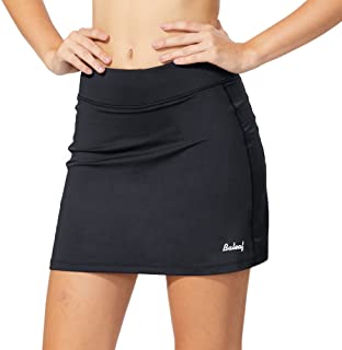 Baleaf Women's Active Athletic Skort Lightweight Skirt with Pockets for Running Tennis Golf Workout Black Size M