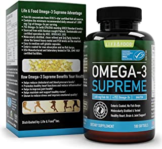 Omega 3 Supreme Strength 1400 mg - High EPA DHA Fish Oil