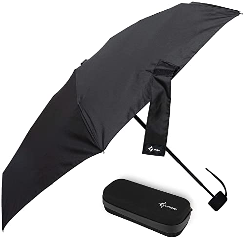 Travel Umbrella with Waterproof Case - Small and Compact Umbrella for Women or Kids. Perfect for a Car Umbrella