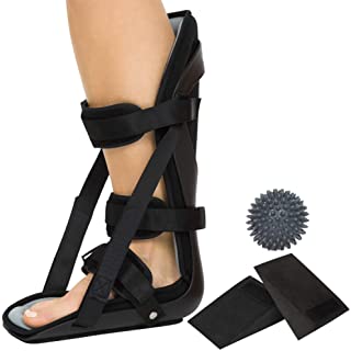 Plantar Fasciitis Splint By Vive - Hard Plantar Fasciitis Night Splint Relieves Inflammation and Pain - Foot Splint Features Adjustable Hook and Loop Straps for Perfect Fit