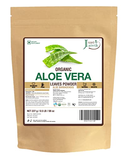 100% Organic Aloe Vera Powder - 227g/0.5 LB USDA Organic Certified