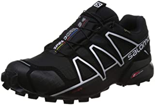 Salomon Men's Speedcross 4 GTX Running Trail Shoes Black/Black/Silver Metallic-X 11.5