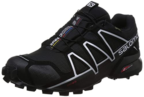 Salomon Men's Speedcross 4 GTX Running Trail Shoes Black/Black/Silver Metallic-X 11.5