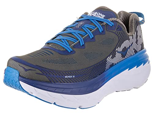 HOKA ONE ONE Men's Bondi 5 Running Shoe Charcoal Grey/True Blue Size 9 M US