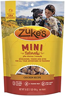 Zuke's Natural Training Dog Treats; Mini Naturals Recipe; Made in USA Facilities