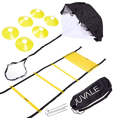 Juvale Speed and Agility Training Set - Includes Agility Ladder with Carrying Bag