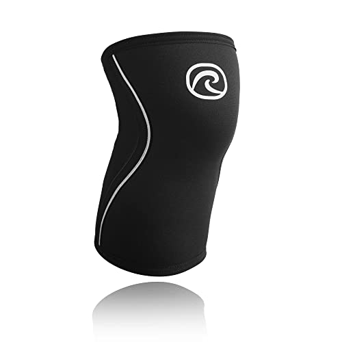 Rehband Rx Knee Support 5mm - Medium - Black - Expand Your Movement + Cross Training Potential - Knee Sleeve for Fitness - Feel Stronger + More Secure - Relieve Strain - 1 Sleeve