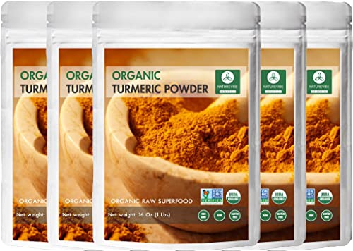 Premium Quality Organic Turmeric Root Powder with Curcumin 5 lbs