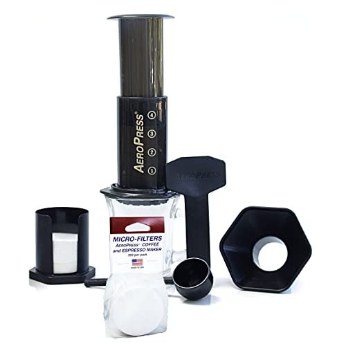 Aerobie AeroPress Coffee and Espresso Maker with Bonus 350 Micro Filters