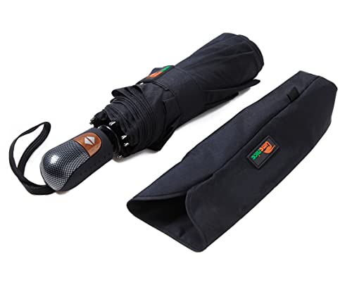 Umenice Auto Open and Closed Travel Umbrella 9 Ribs Black