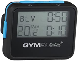 Gymboss Interval Timer and Stopwatch - BLACK/BLUE SOFTCOAT