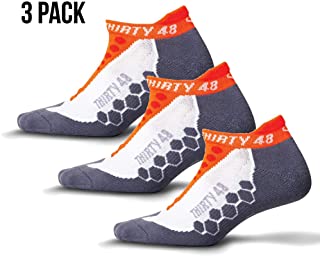 Thirty 48 Running Socks for Men and Women Features Coolmax Fabric That Keeps Feet Cool & Dry - 1 Pair or 3 Pair