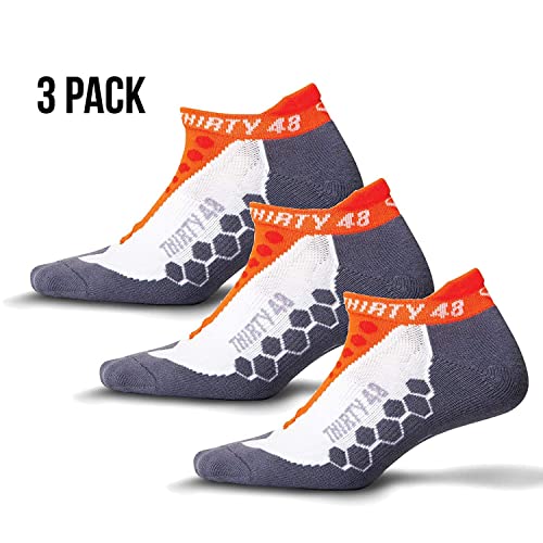 Thirty 48 Running Socks for Men and Women Features Coolmax Fabric That Keeps Feet Cool & Dry - 1 Pair or 3 Pair