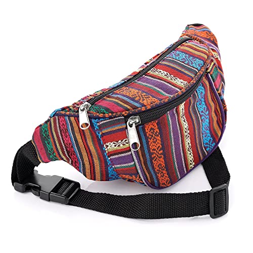 Multi Coloured Tribal Print Waist Bag