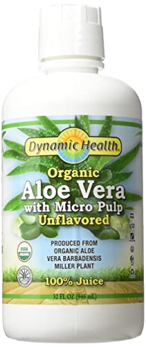 Dynamic Health Labs Organic Aloe Vera Juice with Micro Pulp