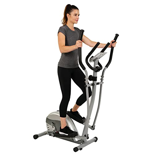 Compact Magnetic Elliptical Machine Trainer with LCD Monitor and Pulse Rate Grips by EFITMENT - E005