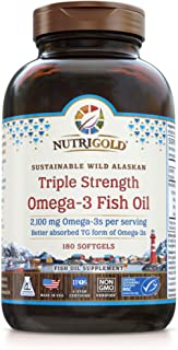 Nutrigold Triple Strength Omega-3 Fish Oil Supplement