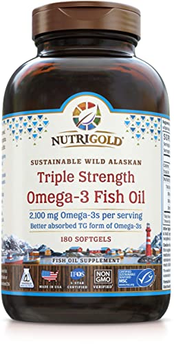 Nutrigold Triple Strength Omega-3 Fish Oil Supplement