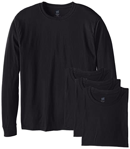 Hanes Men's 4 Pack Long Sleeve Comfortsoft T-Shirt