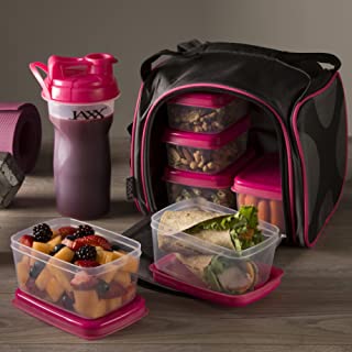 Fit & Fresh Original Jaxx FitPak Insulated Meal Prep Bag with Portion Control Containers