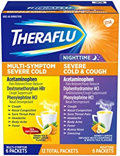 Theraflu MultiSymptom Severe Cold Relief Medicine/Nighttime Severe Cold & Cough Relief Medicine Powder