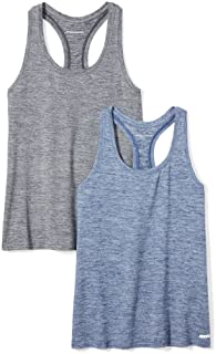 Amazon Essentials Women's 2-Pack Tech Stretch Racerback Tank Top